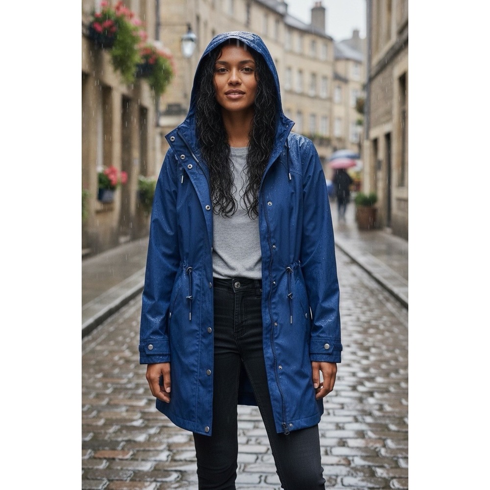 Hunter Brand Navy Blue Rain  Jacket New Size XXL New